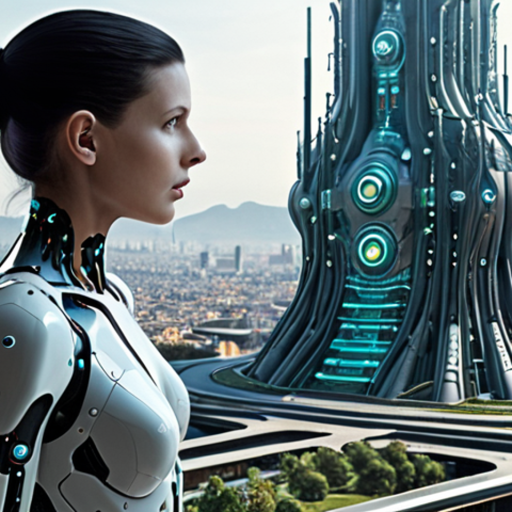 **

A futuristic cityscape with individuals showcasing advanced neural implants. Some are controlling devices with their minds, while others exhibit enhanced cognitive abilities. The scene should have a blend of organic and technological elements, illustrating both the benefits and potential risks of neural augmentation. Focus on conveying a sense of both wonder and apprehension about the future of human-machine interfaces.

**